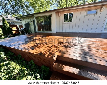 Deck stain backyard remodel refinish wood