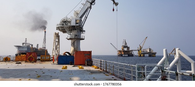  deck view of an offshore support vessel
