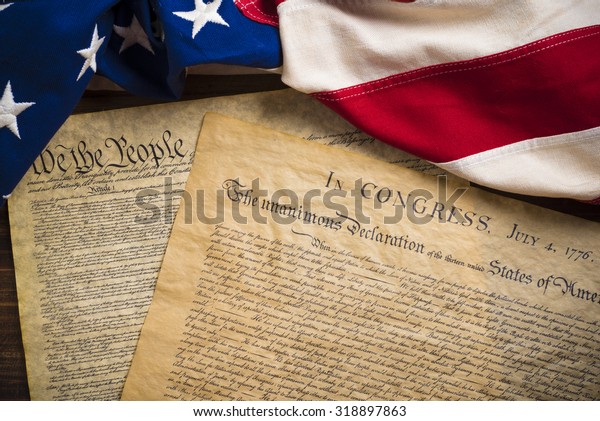 Declaration Independence Constitution United States America Stock Photo ...