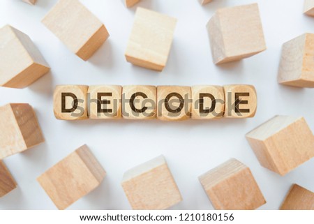Decode word on wooden cubes