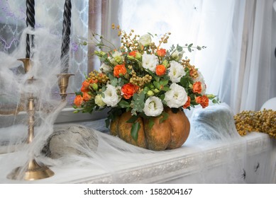 Decor Halloween Flowers And Candles