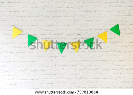 decor for the holiday birthday. flags