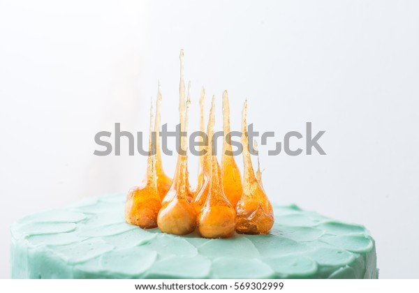 Decor Molten Sugar Caramel Decoration Cake Stock Photo Edit Now