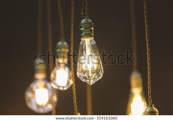Decor Room By Led Light Bulb Technology Interiors Stock Image