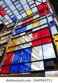 decor, translucent, construction, builtstructure, multicolored, windows, 