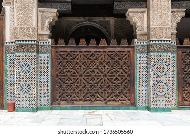 Decorate Element. Bou Inania Madrasa In Fes, 2019