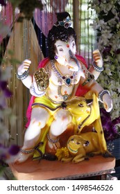 Decorated Colourful Bal Ganesh Idol 