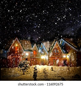 Decorated House With Christmas Lights