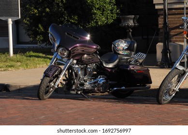 A Decorated Motorcycle In Jefferson, Texas/USA-January 28,2018