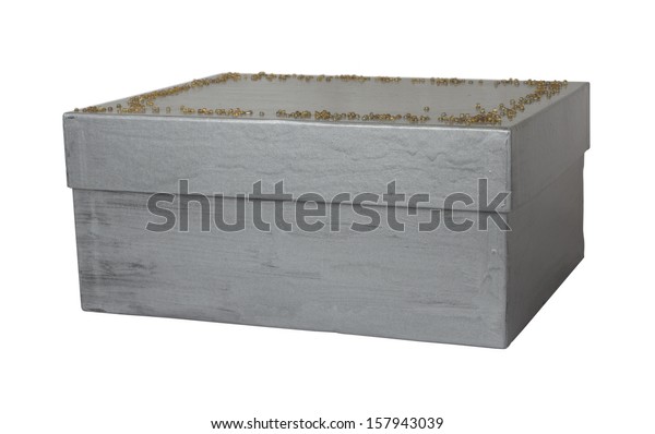 Decorated Shoe Box Isolated White Stock Photo Edit Now 157943039