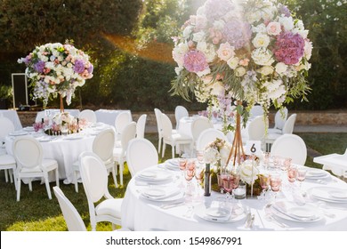 Decorated Tables Wedding Outdoor Restaurant Stock Photo 1549867991 ...