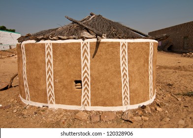 Decorated tribal clay hut in Jaisalmer, Rajasthan. - Powered by Shutterstock