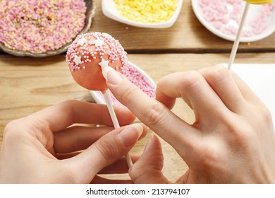 Decorating A Cake Pop.