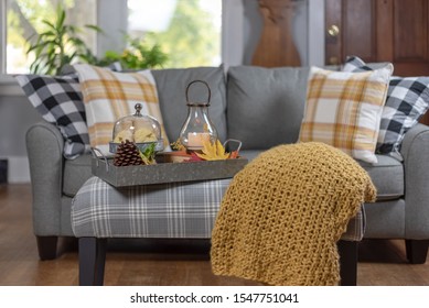 Decorating For Fall - Cozy Living Room