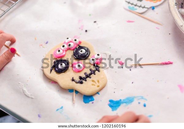 Decorating Sugar Cookies Royal Icing Dia Stock Photo Edit Now