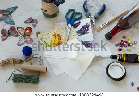 Decorating tin cans with decoupage napkins, jute rope and using various decor elements. Do it yourself. Step by step. Step 5.  There is no waste. Other uses of packaging.