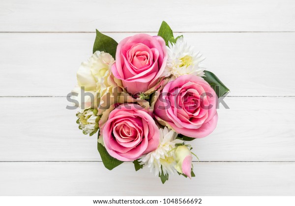 Decoration Artificial Flower Pot On Table Stock Photo Edit Now