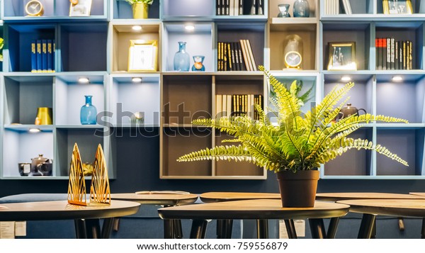 Decoration Artificial Plants Living Room Stock Photo Edit