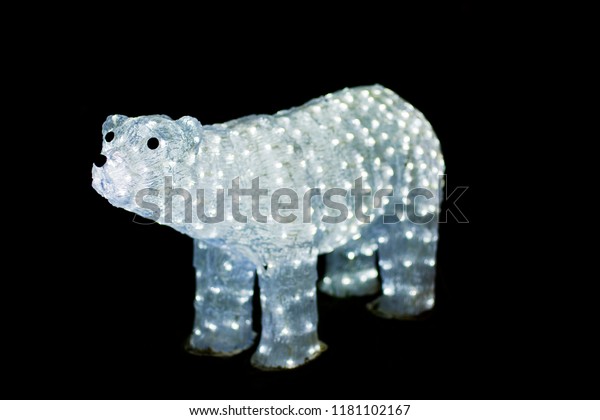 Decoration Christmas Lights Form Polar Bear Stock Image Download Now