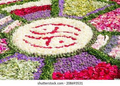 Decoration For The Feast Of Corpus Christi - A Traditional Flower Carpet