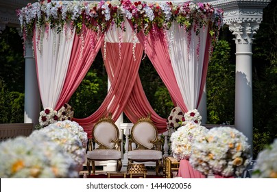 Decoration of flowers at Indian Pakistani Wedding