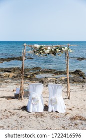 Decoration For Intimate Wedding In Majorca By The Mediterranean Sea