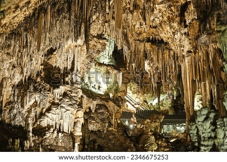 Decoration of a large cave in the city of Nerja