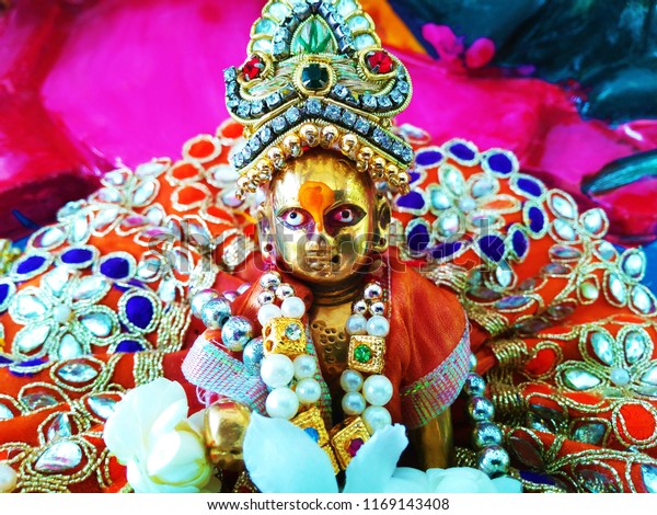 Decoration Lord Krishna On Occasion Janmashtami Stock Photo Edit