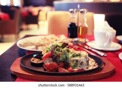 Decoration Of The Table In The Italian Restaurant