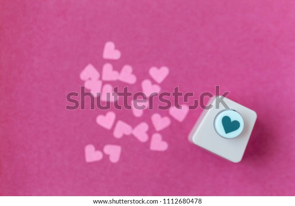 Decoration Valentines Day Hole Puncher Made Stock Photo Edit Now