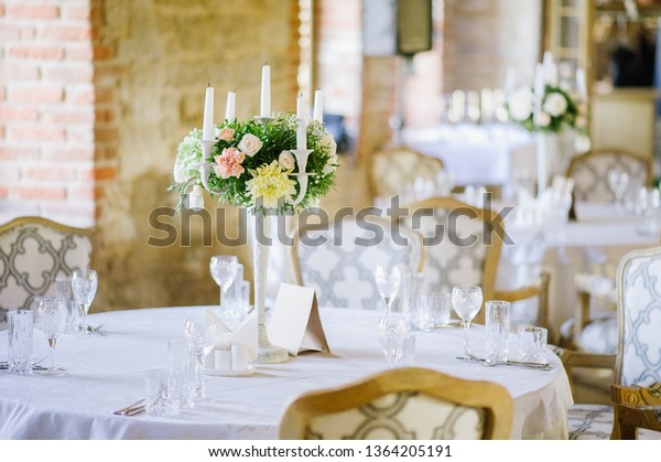 wedding table arrangements with candles