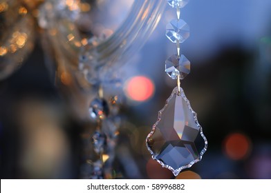 Decorations of crystal chandelier as background image