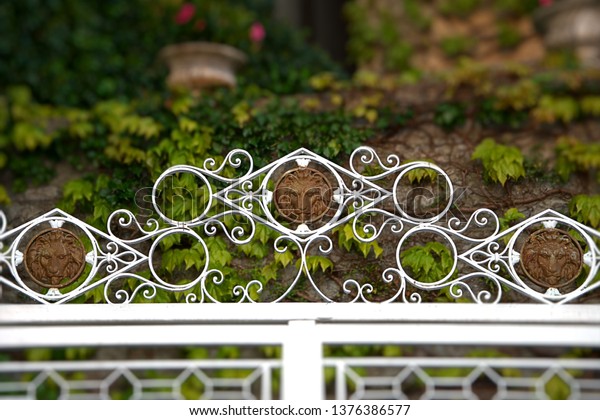 Decorations Entrance Gate Villa Garden Three Royalty Free Stock