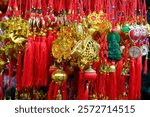 Decorations for the vietnamese and chinese new year at a shop in Cholon, the chinese district.