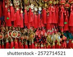 Decorations for the vietnamese and chinese new year at a shop in Cholon, the chinese district.