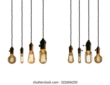 Decorative antique edison style filament light bulbs