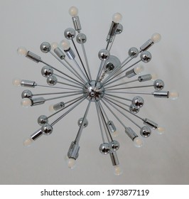 Decorative Art Sputnik Style Multi-bulb Ceiling Light With Lights Off