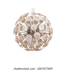 Decorative Art Sputnik Style Multi-bulb Light On White Background