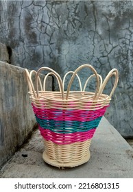 Decorative Basket Craft Made Of Rattan Cane 