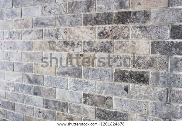 Decorative Bricks Natural Stone Bricks Decorative Stock Photo