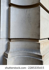 Decorative classic architectural building detail texture of corner pillar formation