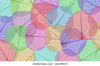 Seamless Pattern Colorful Bright Leaves Vector Stock Vector (Royalty ...