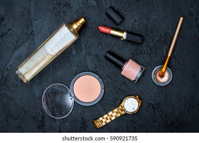 Decorative Cosmetics Nude On Dark Background Stock Photo Shutterstock