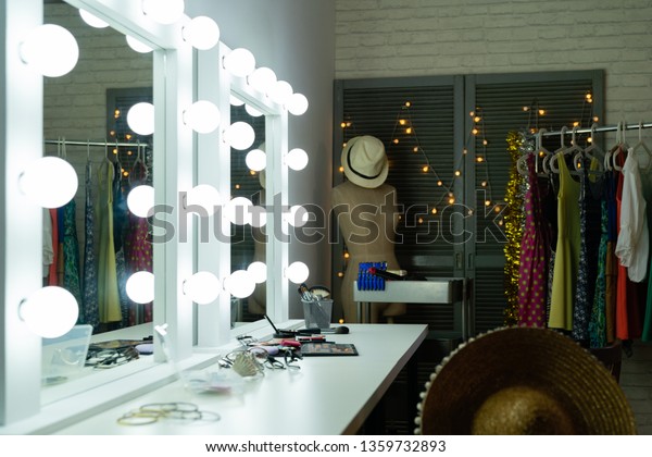 Decorative Cosmetics Tools On Dressing Table Stock Photo Edit Now