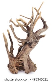 Decorative Driftwood Over White Background