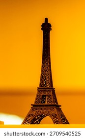 Decorative of the Eiffel tower model in the cafe