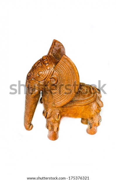 Decorative Elephant Statue Made Mud By Stock Photo Edit Now