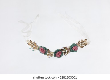 Decorative Flower Headband Isolated On White Background