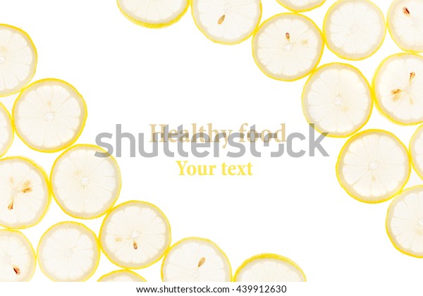 Decorative Frame Circles Lemon Slices On Stock Photo Edit Now