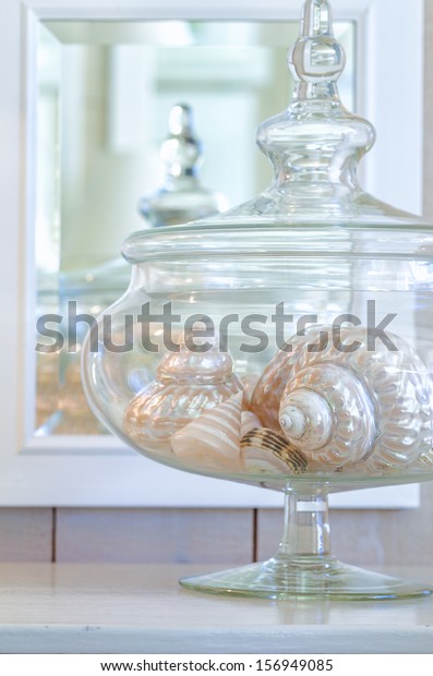 Decorative Glass Apothecary Jar Large Sea Stock Photo Edit Now